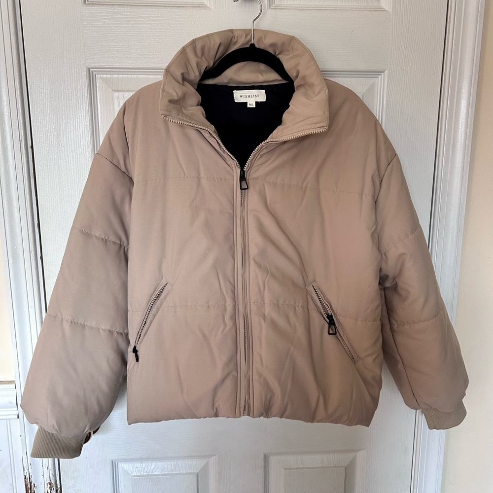 Wishlist Women’s Tan Puffer Jacket